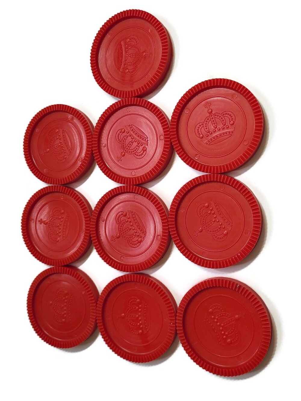 22 Jumbo Oversized 3" Checkers 12 Black 10 Red Replacement Pieces Arts Crafts - Picture 2 of 9